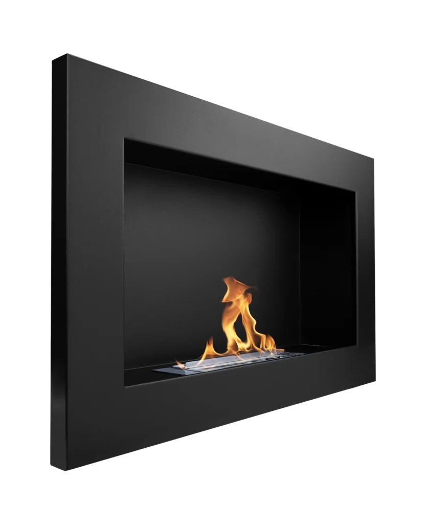 Biokominek wiszący 650x400 czarny strukturalny mat